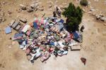 Jordan Valley. Ein Shibli. Pile of belongings after a demolition